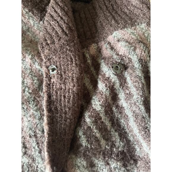 Prana Women’s Celandine Wool Blend Wrap Cardigan Sweater Size XS/S Pink/Brown - Picture 12 of 12